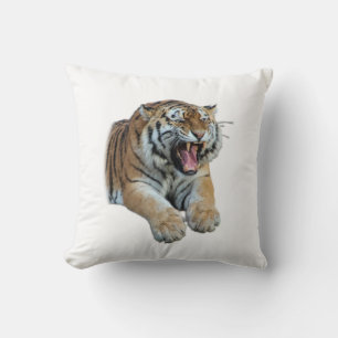 Coussin Belle Tigre Bengale Visage & Teeth Photo