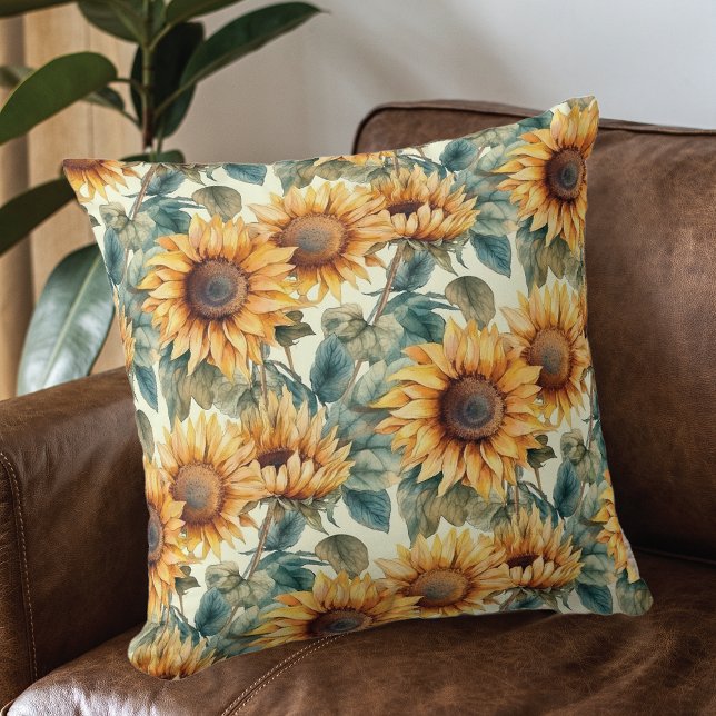 Coussin Belle tournesol d'automne (Créateur téléchargé)