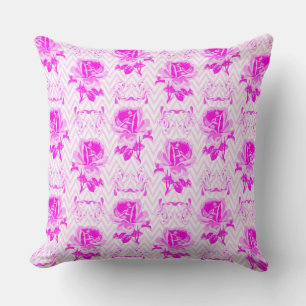 Coussin Belle Vintage florale pourpre