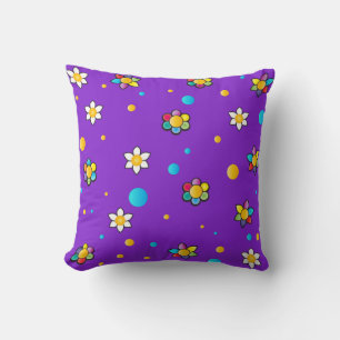 Coussin Belles fleurs mignonette motif pour chambre enfant
