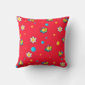 Coussin Belles fleurs mignonette motif pour chambre enfant (Verso)