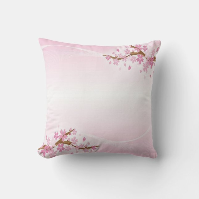 Coussin Belles fleurs sur or rose (Recto)