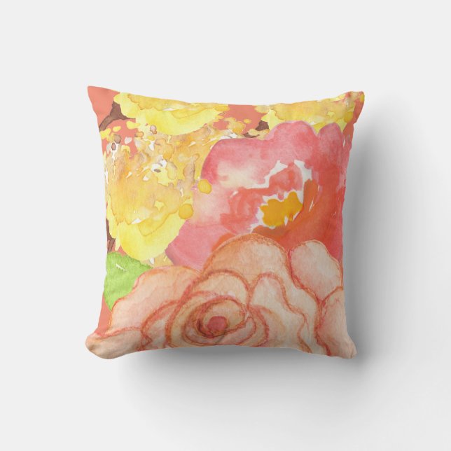 Coussin Belles Florales Pastel (Recto)