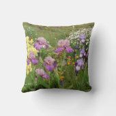 Coussin Belles Iris Violettes fleur floral Jardin (Verso)