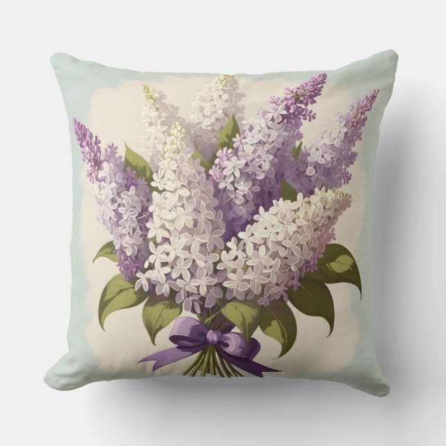 Coussin Belles lilas de printemps (Recto)