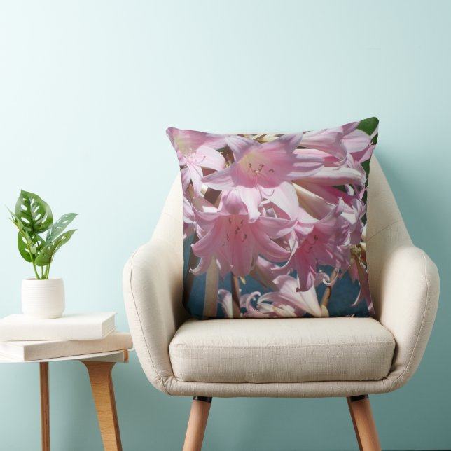 Coussin Belles Lys Roses (Chaise)