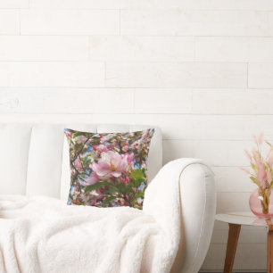 Coussin Belles nouvelles fleurs de pommier de printemps