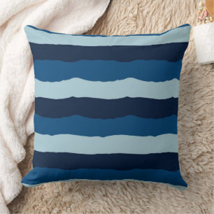 Coussin Belles nuances de Bleu en Grandes Grandes Bandes B