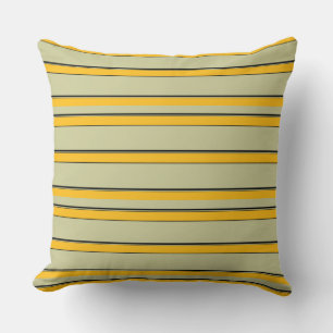 Coussin Belles rayures jaunes modernes