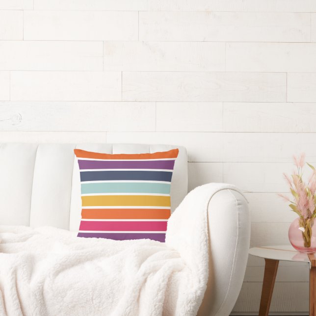 Coussin Belles tongs Motifs rayées colorées (Canapé)