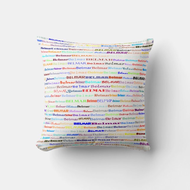 Coussin Belmar Texte Design II Pilote (Recto)