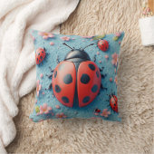 Coussin Ben Ladybugs Parmi Les Blossoms De Sakura (Couverture)
