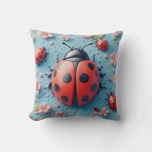 Coussin Ben Ladybugs Parmi Les Blossoms De Sakura (Recto)