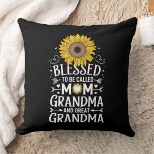 Coussin Bénie d'être appelée maman grand-mère Grand Tourne