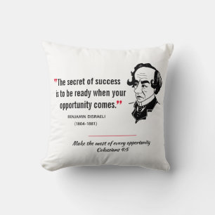Coussin BENJAMIN DISRAELI Citation Inspiration Christian
