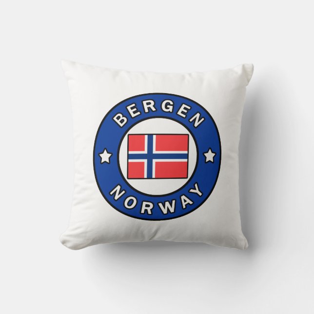 Coussin Bergen Norvège (Recto)