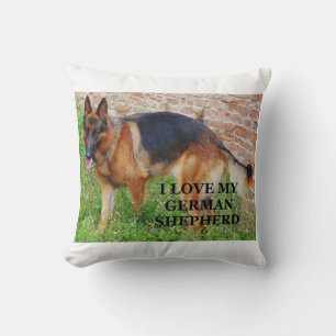 Coussin berger-allemand-noir et rouge amour w photo