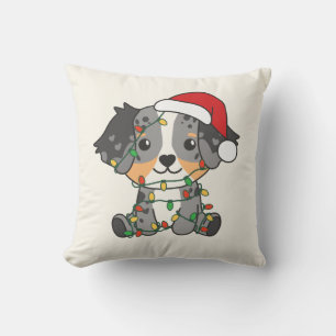 Coussin Berger australien Animaux d'hiver de Noël