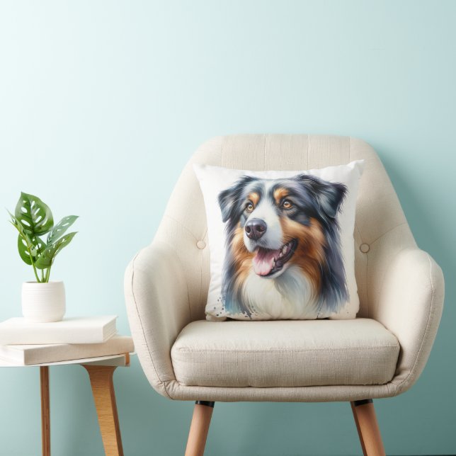 Coussin Berger Australien tricolore (Chaise)
