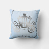 Coussin Berline argentée élégante princesse de conte de fé (Verso)