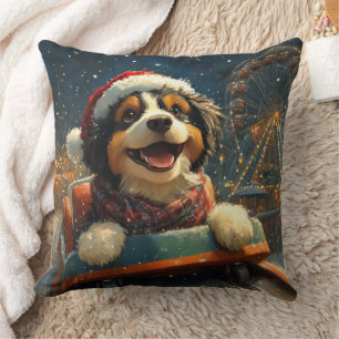 Coussin Bernedoodle Roller Dessous de verre Noël