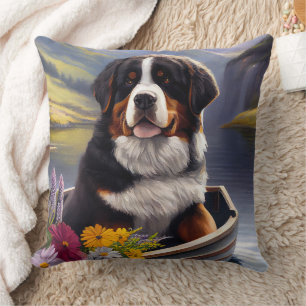 Coussin Bernese Mountain sur une pagaie : une aventure pan