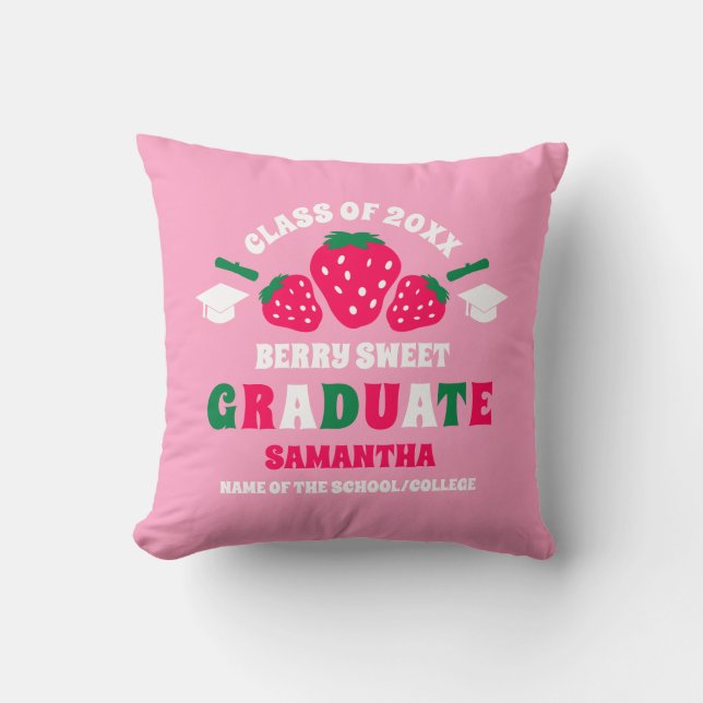 Coussin Berry fraise Douce Graduation (Recto)