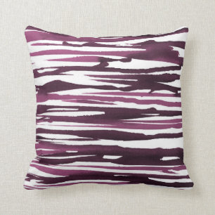 Coussin Berry Watercolor Abstrait Stripes