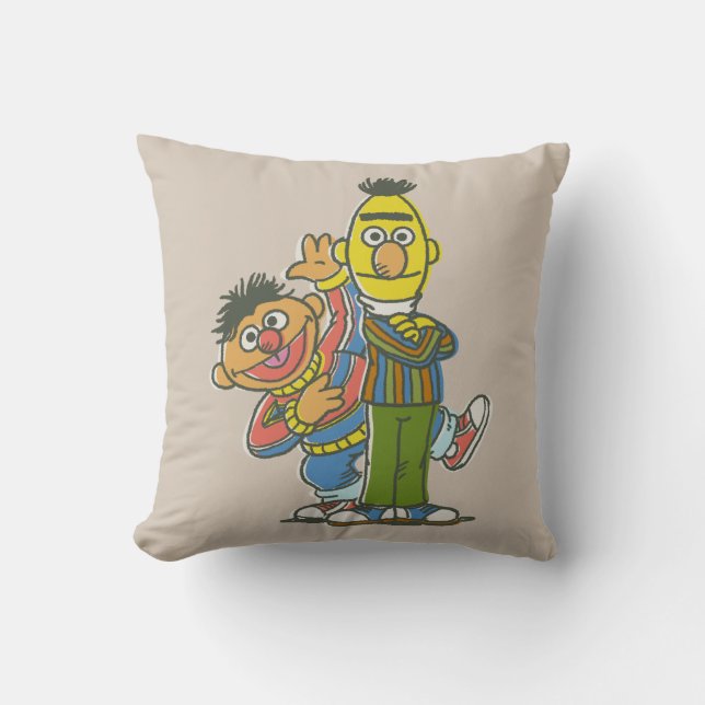 Coussin Bert et Ernie Style Classique (Recto)