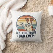 Coussin Best Fox Terrier Dad Ever Vintage Dog Lover Shirt_ (Couverture)