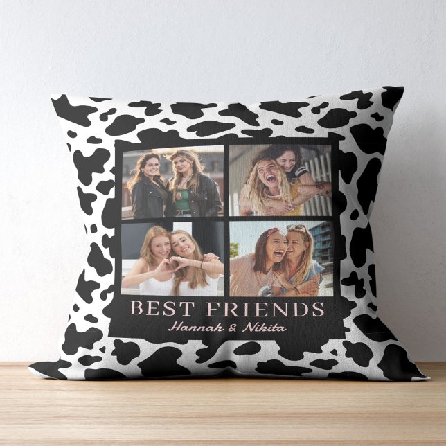 Coussin Best Friend Keepsake Photo Collage Animal Print (Créateur téléchargé)