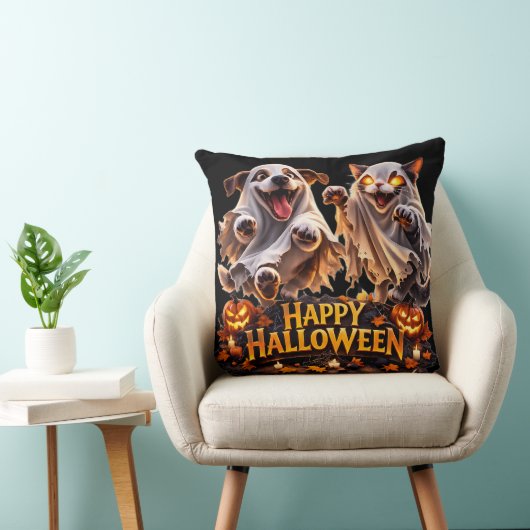Coussin Best friends happy Halloween decorative (Chaise)