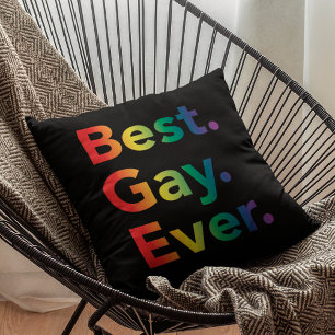 Coussin Best Gay Ever LGBT Rainbow Flag