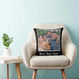 Coussin Best Mom Ever Custom Photo