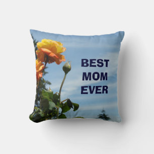 COUSSIN BEST MOM EVER Orange Roses Fleurs