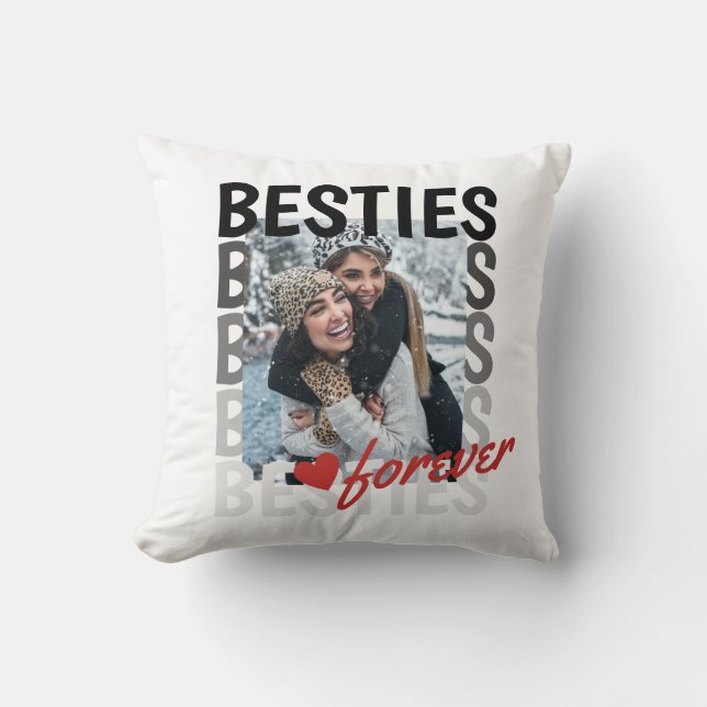 Coussin Bestés mignons Pour toujours la typographie (Recto)