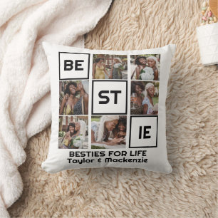 Coussin Bestie Best Friends 7 Photos et Texte Personnalisé
