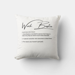 Coussin Bestie de travail Funny Coworker & collègue Classi