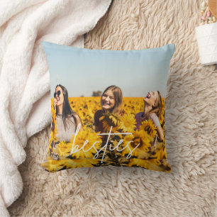 Coussin Besties Meilleur Ami Photo Amitié