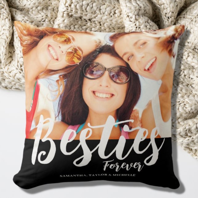 Coussin Besties Nom de la photo Jeu d'oreiller (Créateur téléchargé)