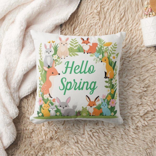 Coussin Bêtes, Bonjour le printemps, (Couverture)