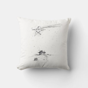 Coussin Bethlehem Star et Trois Rois - Scène de la Nativit