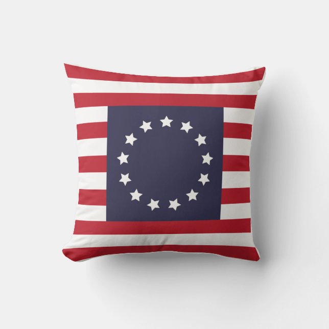 Coussin Betsy Ross Drapeau-a inspiré (Recto)