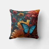 Coussin Beurre Bleu Jardin enchanté Fleurs vives (Verso)