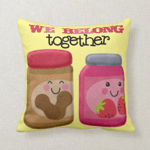 Coussin Beurre d'arachide et carreau de polyester de gelée