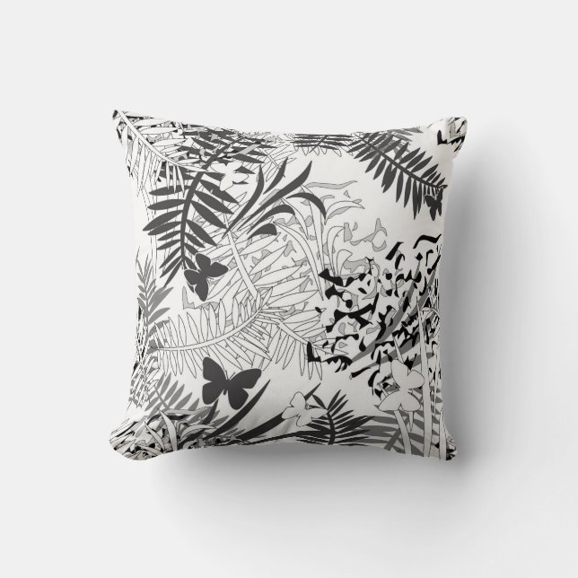 Coussin Beurre tropicale feuille de palme tropicale sans j (Recto)