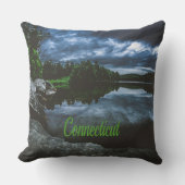 Coussin Beutiful Lake Trees du Connecticut (Recto)