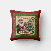Coussin Beveridge Scottie & Père Noël Christmas (Recto)