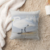 Coussin Bewick's Swan, Illustration Oiseaux (Couverture)