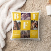 Coussin BFF Besties Photo Collage Jaune (Couverture)